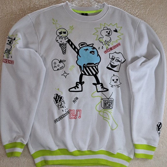 Screenshotbrand Other - Screenshotbrand Mens Urban Hip Hop Premium Fleece Sweatshirt Sz Large